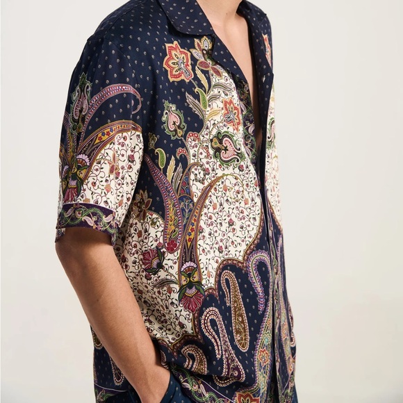 Men's Perte d'ego MIDNIGHT PAISLEY SHIRT - Picture 3 of 9